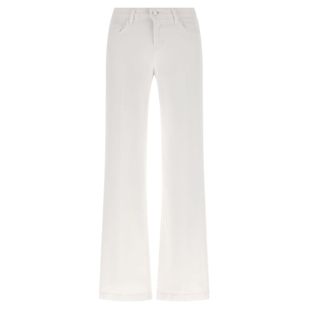 L'Agence White Cotton Straight-Leg Women's Jeans